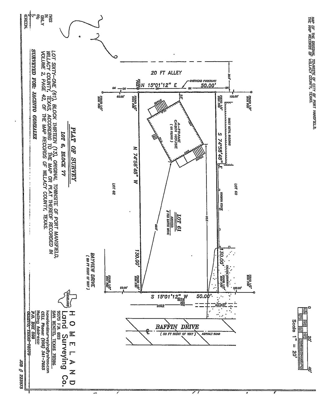drawn survey of the property