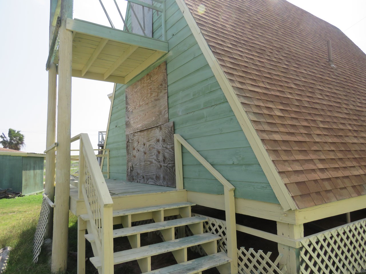 back porch of a-frame