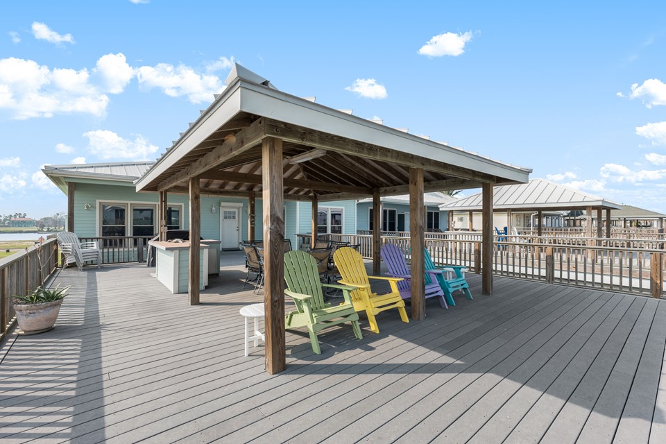 covered cabana upstairs adjacent to the main home