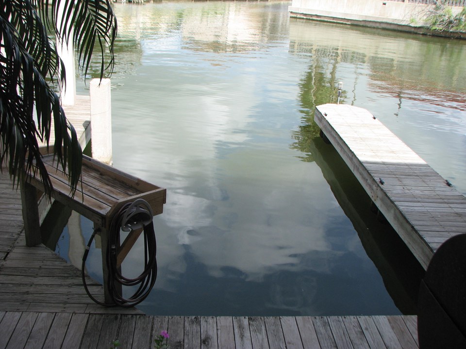 private cleaning station next to one of the boat slips