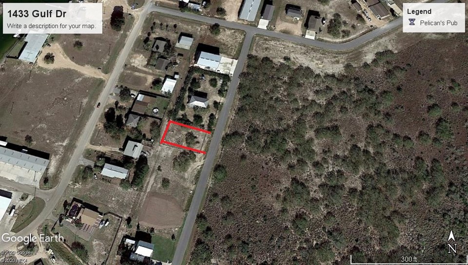 aerial view of location of the vacant land