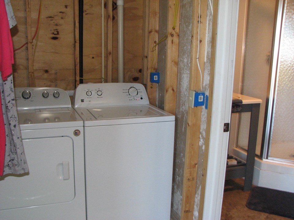 downstairs washer and dryer