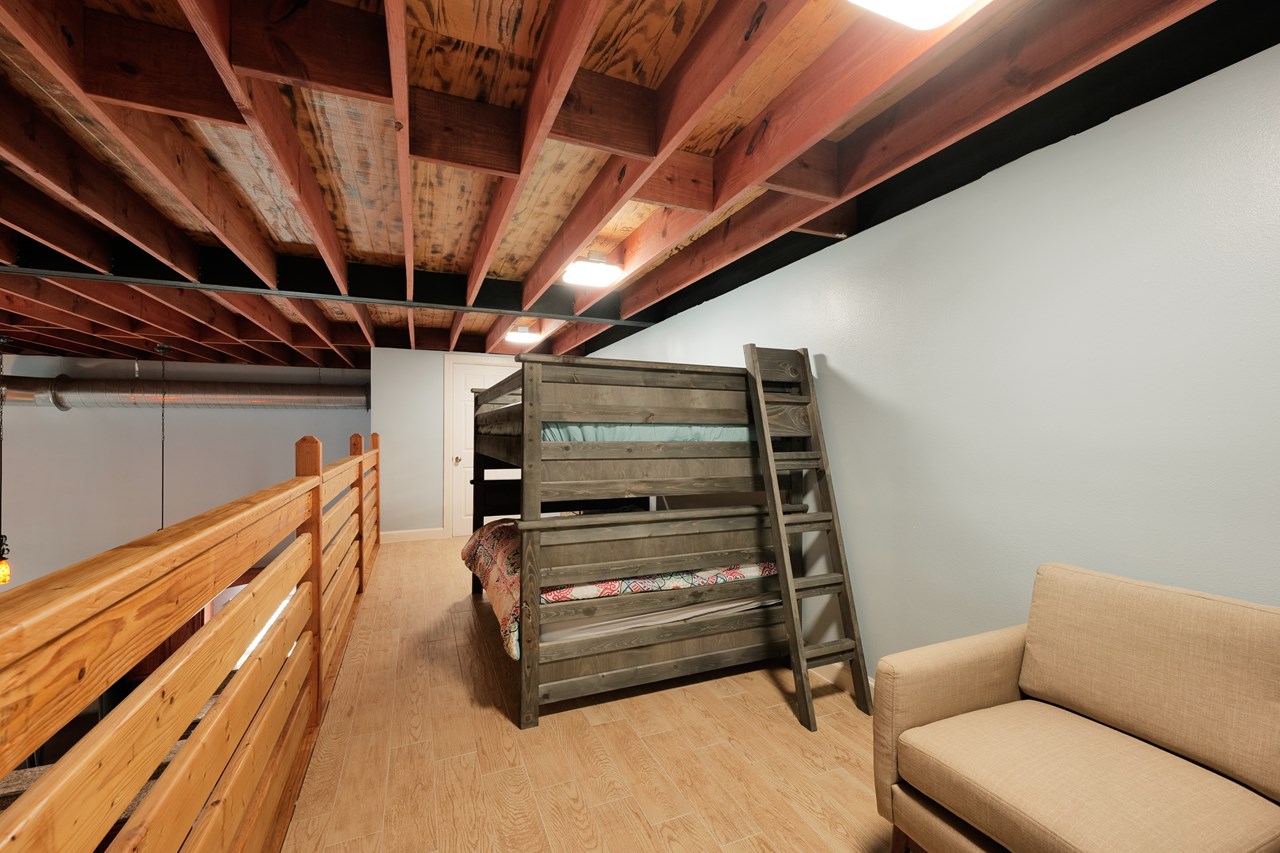 loft area with a bunk bed